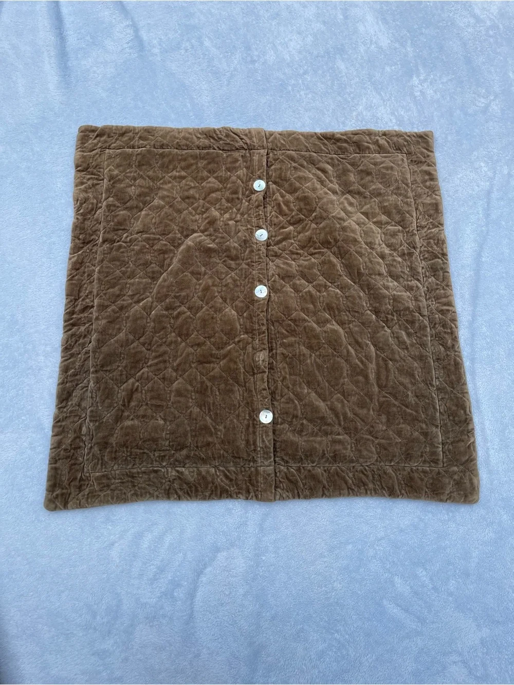 Set of two gently used  quilted cotton chocolate, brown Bella Notte euro shams🤎